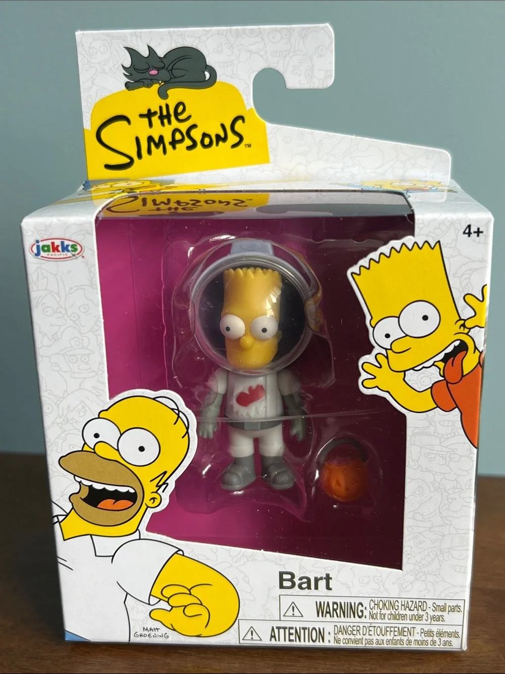 The Simpsons Bart Figure in White Space Suit - Jakks